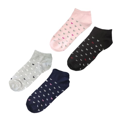 Set Da 12 Calzini Heart  Taglia Da 35 A 40 In Cotone Design Cuoricini Mod BD-1090